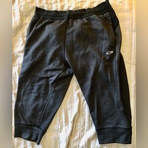 Champion Men’s Dark Grey & Black Stretch Capri Pants with Duo Dry Size Large